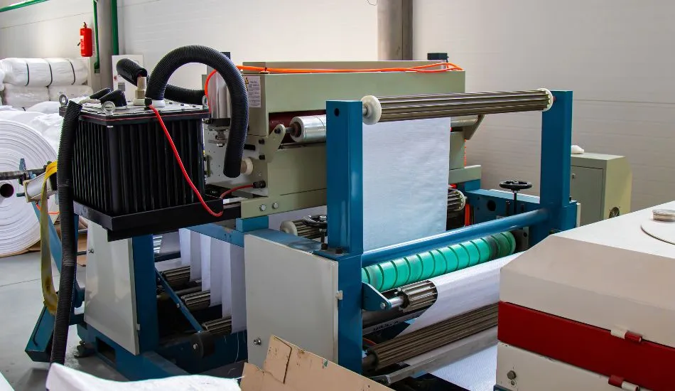 A machine producing mono-layer polythene film